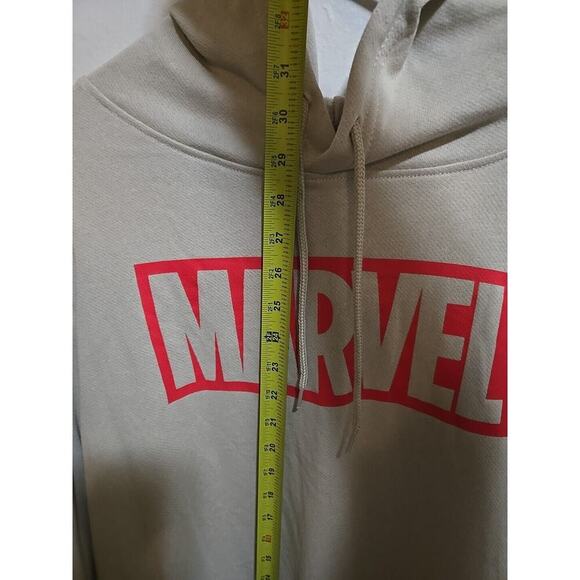 Men's Marvel Hoodie Sweatshirt Size XL Light Beige NEW - Picture 11 of 14